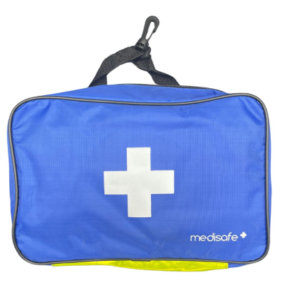 Trousse de secours réfléchissante bleue