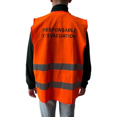 gilet de sécurité orange fluo