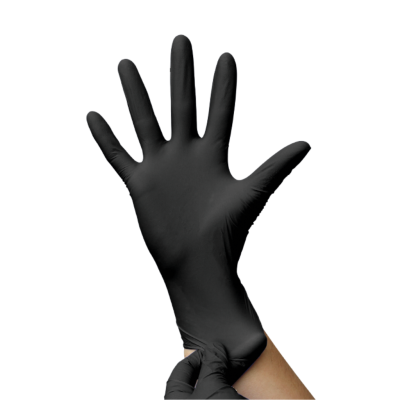 Gants nitrile noir non poudrés