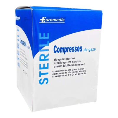 Compresse Non-tissée Stérile - 40g/m2 - Pochette de 2 compresses -  Euromédis