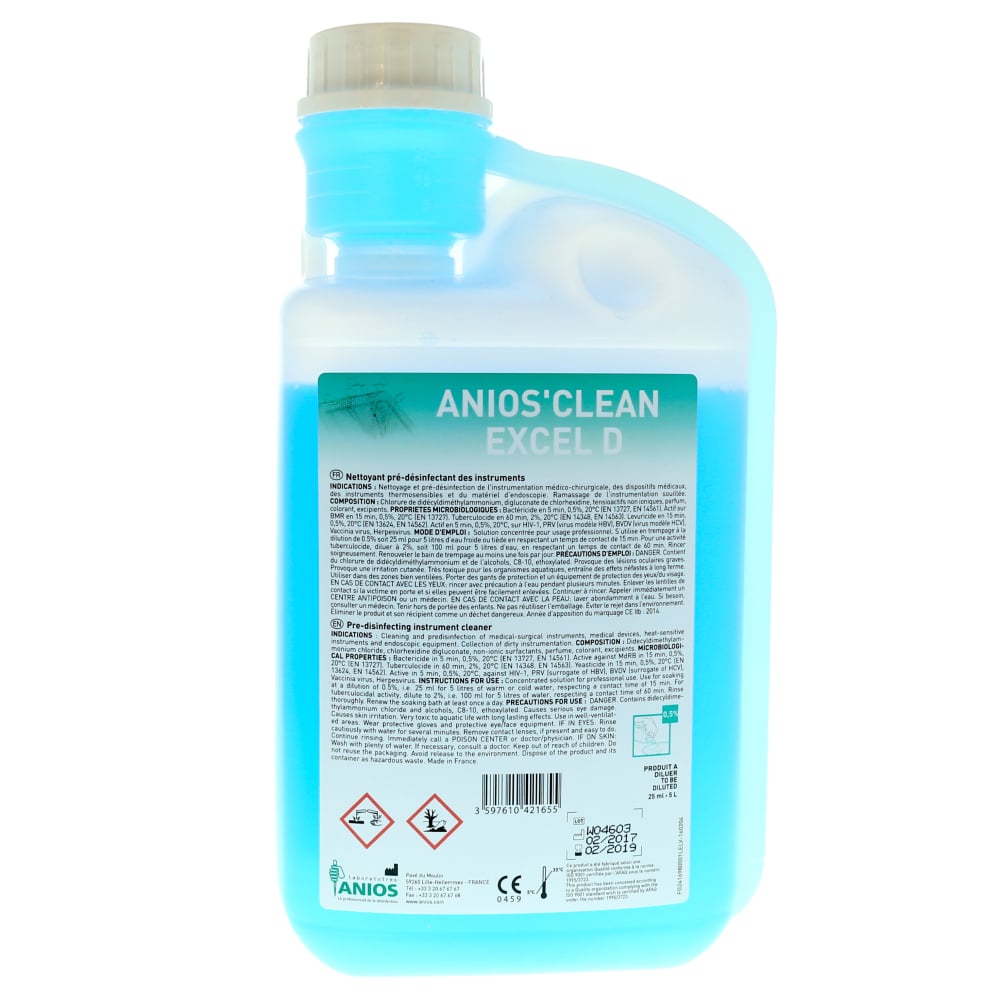 Anios Clean Excel D nettoyant pré-désinfectant Anios