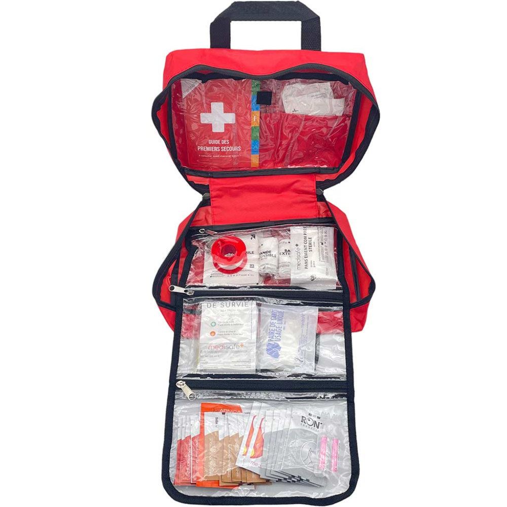 Mini trousse de premiers secours en PVC rouge, sac vide de survie d'urgence  de Camping en plein air, sac de rangement étanche de médicaments à bandes
