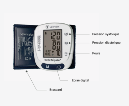 Tensiomètre professionnel médical pour surveiller l'hypertension artérielle