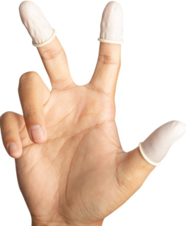 Protège Doigt Doigtier en latex pour protéger doigts en réparation