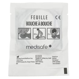 Feuille de protection de bouche à bouche