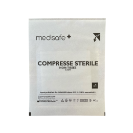 Sachet de 1 compresse non tissée stérile 5 x 5 cm