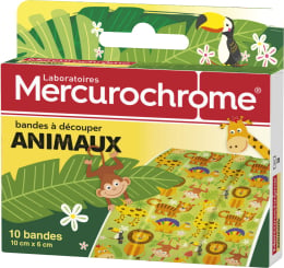 Bandes à Découper Animaux 10 Unités - Laboratoires Mercurochrome®